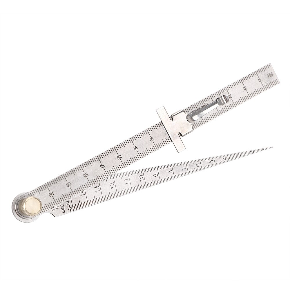 DIYWORK Wedge Taper Ruler Welding Taper Feeler Gauge Depth Ruler Hole Inspection For Measurement Tool 1-150mm