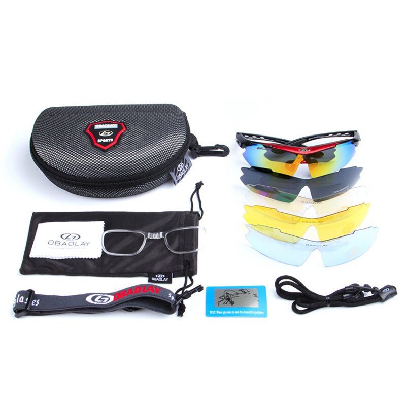 Polariserte fiskesolbriller 5 linse  uv400 fiskebriller utendørs sport sykling klatring turbriller briller