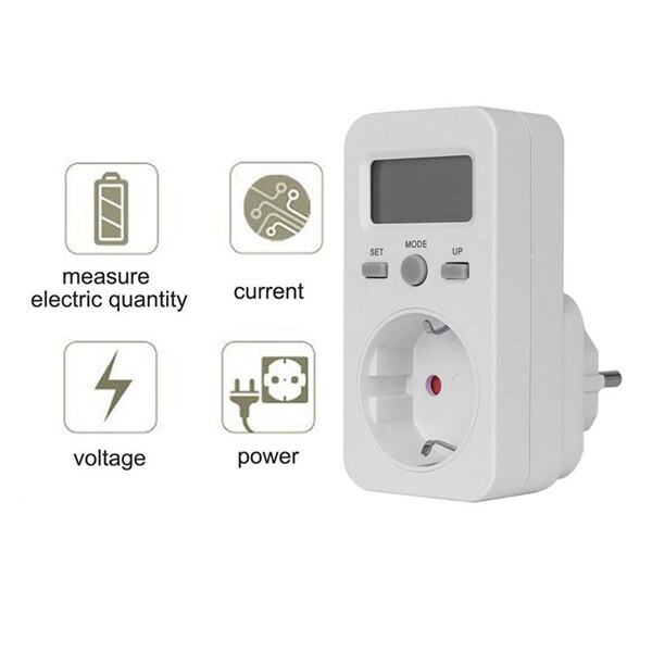 Digital Energy Meter Wattmeter LCD Power Monitor Meter Electricity Test Measuring Socket 230V 16A