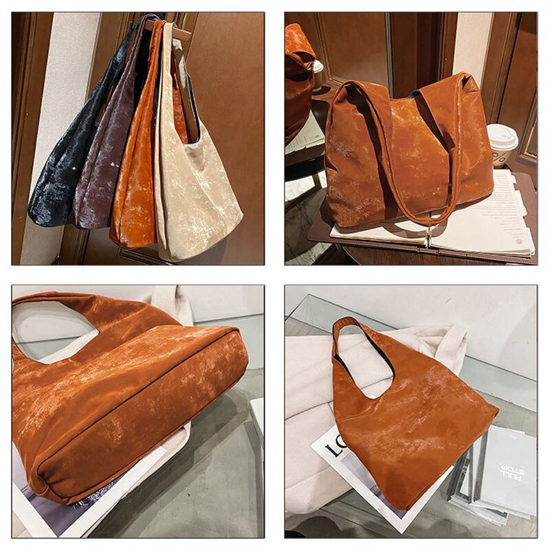 Elegante Hobos Effen Vrouwen Tas Eenvoudige Veelzijdige Zachte Pu Lederen Schoudertassen Crossbody Tas Handig Dames Handtas