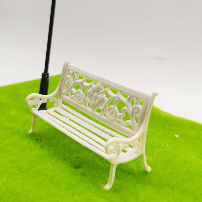 1/25 Scale Park Bench Model Mini Bench Miniature Parks Home Crafts Gardens Ornament Layout
