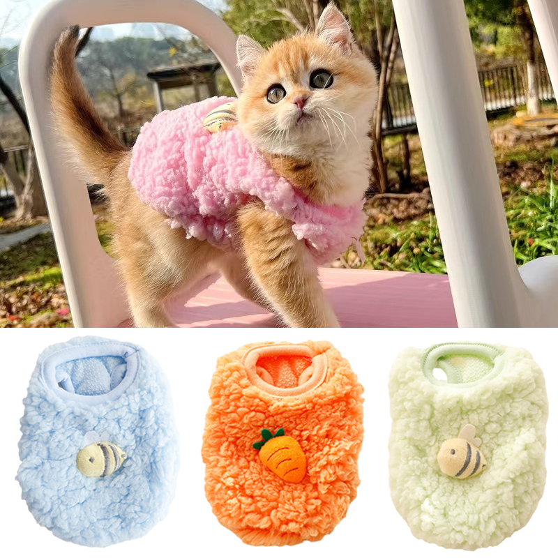 Pasgeboren Kat Kitten Fluwelen Kleding Winter Warm Kleine Huisdier Trui voor Kleine Dieren Bunny Truien Kleding Theekopje Poedel XXXS