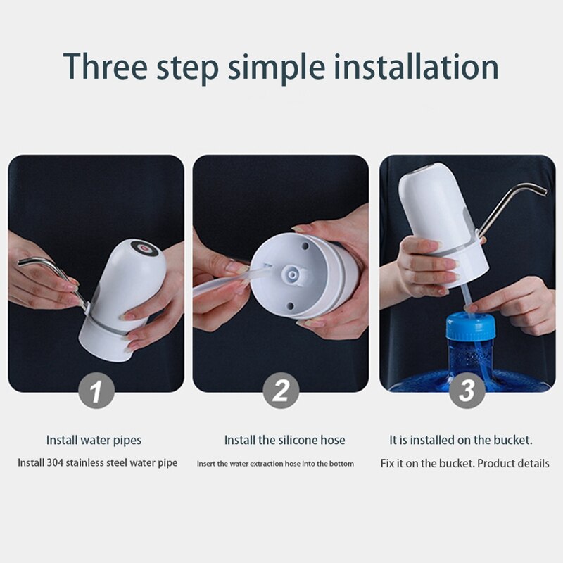 Automatische Pomp Voor Water Fles Elektrische Drinkwater Pomp Dispenser Draagbare Usb Charge Fles Waterpomp