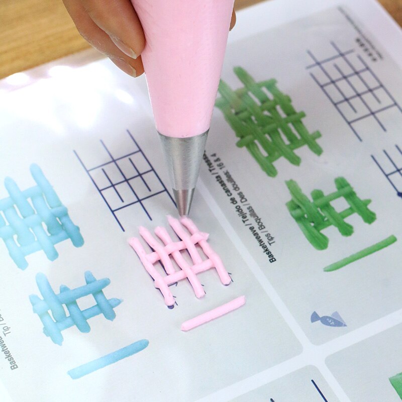 23pcs/set Practice Paper+Drawing Board Standing Easel Template Paper Decor Practice Decorating Cake Icing Tools