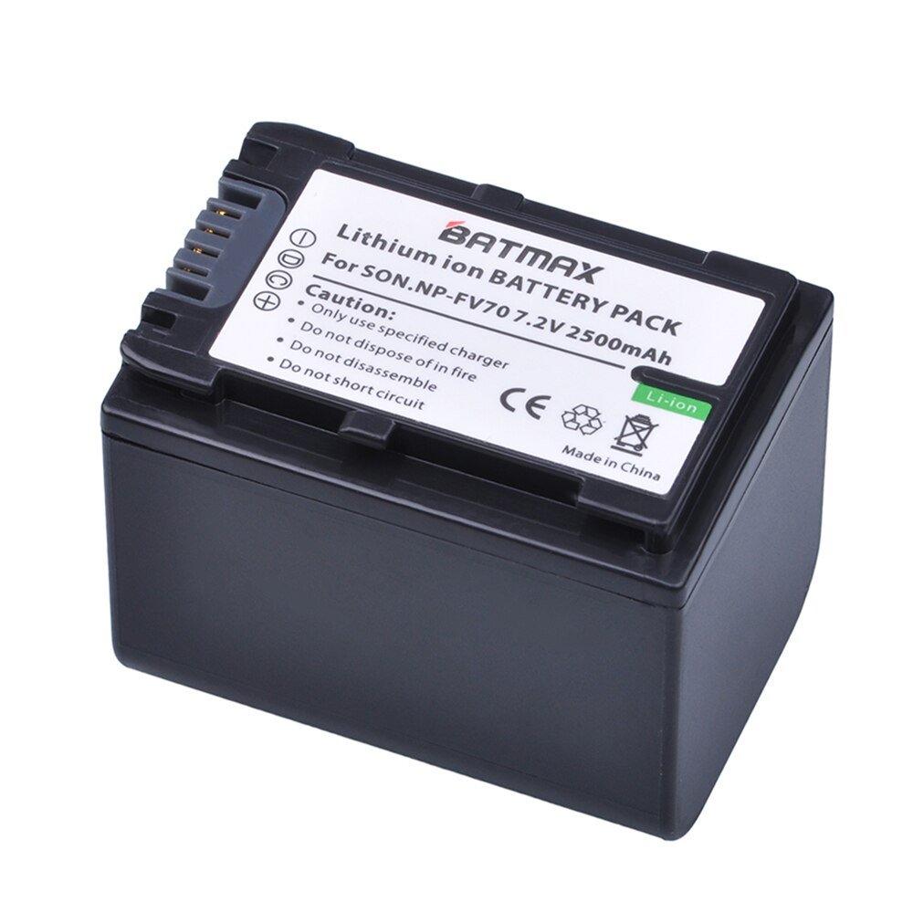 2 Pièces 2500mAh NP-FV70 NP FV70 Batterie + LCD Double Chargeur USB pour Sony NP-FV30 FV50 FV70 FV90 FV100 FV120 HDR-SR68 DCR-SX85 DCR-S: 1Pc