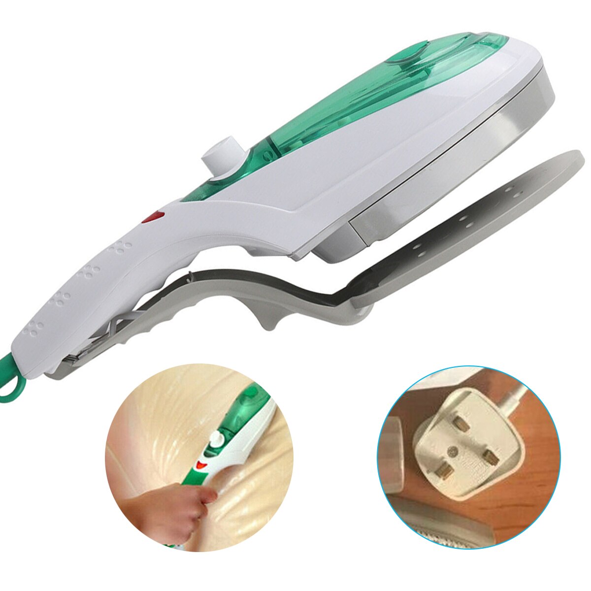 Handheld Portable Mini Handheld Clothes Steamer Home Travel Electric Garment Clothing Steam Iron Steam Ironing Machine: UK plug