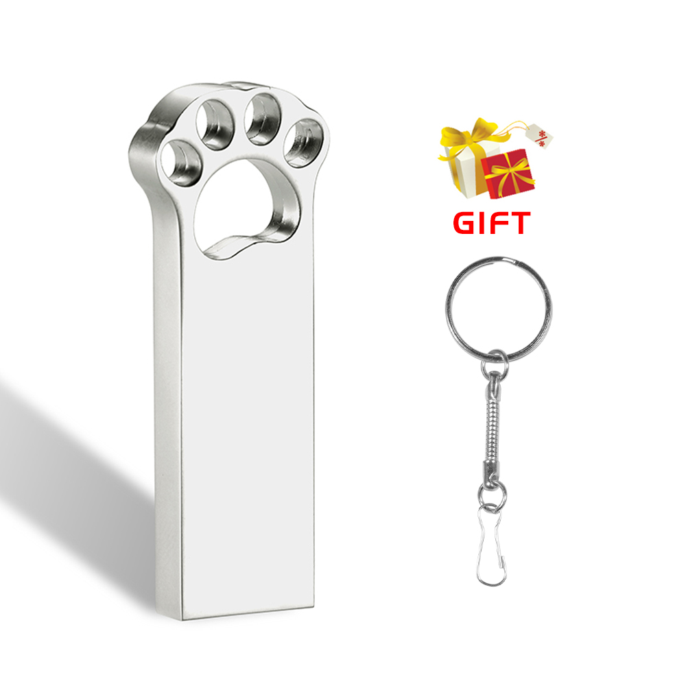 USB 2.0 Flash Drive High Speed Pen Drive 128GB 64GB Cute Metal Memory Stick 32GB 16GB Key Chain U Disk 8GB for Computer 4GB: Silver / 4GB