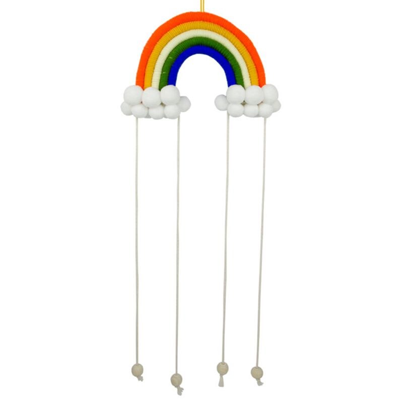 Nordique arc-en-ciel à la main tissage ornement enfants chambre tenture murale décoration de la maison T3LA: 7