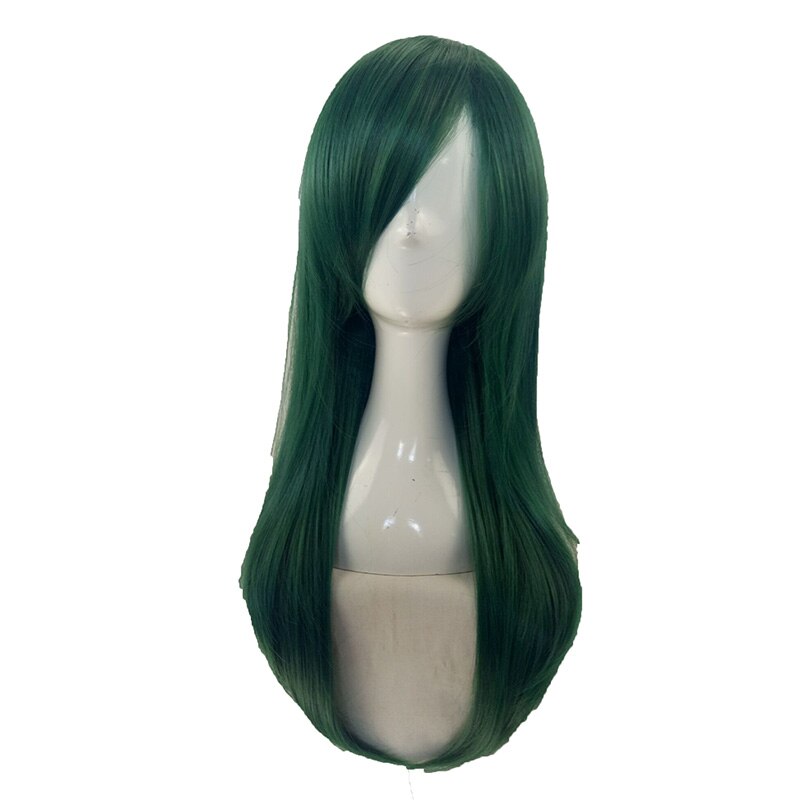 Hairjoy orange grøn lilla kostume fest cosplay paryk lang glat syntetisk hår parykker 15 farver tilgængelige