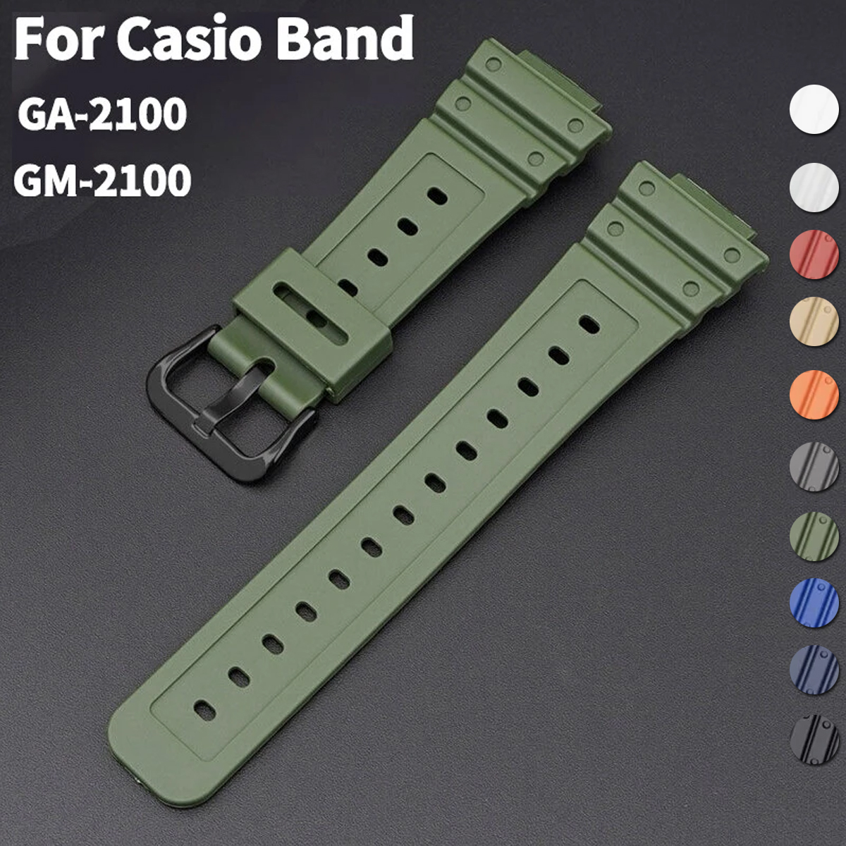 Gummi-Uhrenarmbänder für Casio DW6900 GA2100 GM2100. Hochwertiges Sport-Silikon-Uhrenarmband für DW5600-Serie, Uhrenzubehör