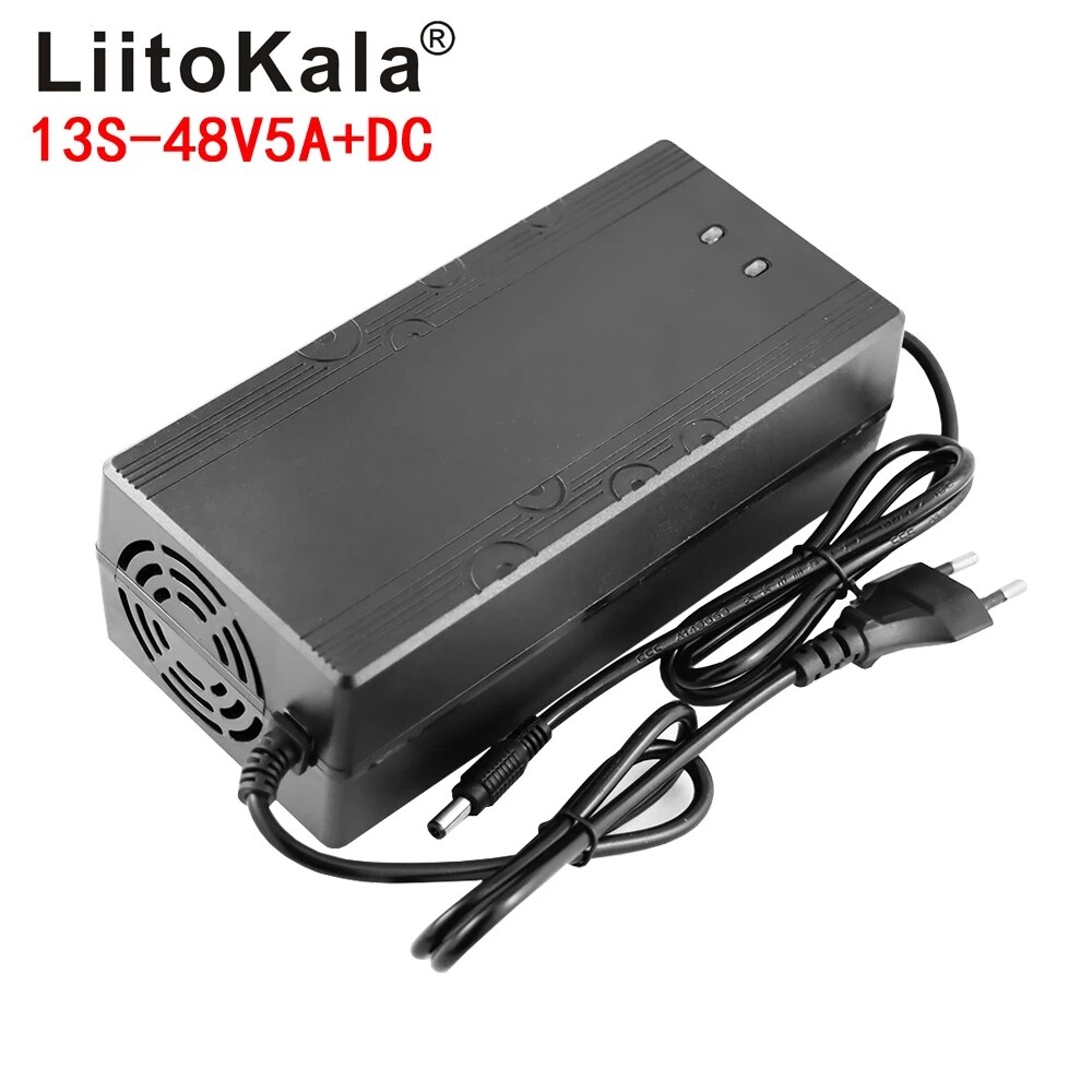 LiitoKala 48V 5A charger 13S 18650 battery pack charger 54.6v 5a constant current constant pressure is full of self-stop