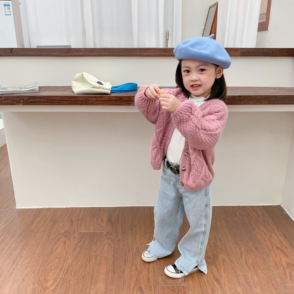2021 nuova primavera estate bambini jeans pantaloni pantaloni Casual tinta unita ragazze vestiti di moda