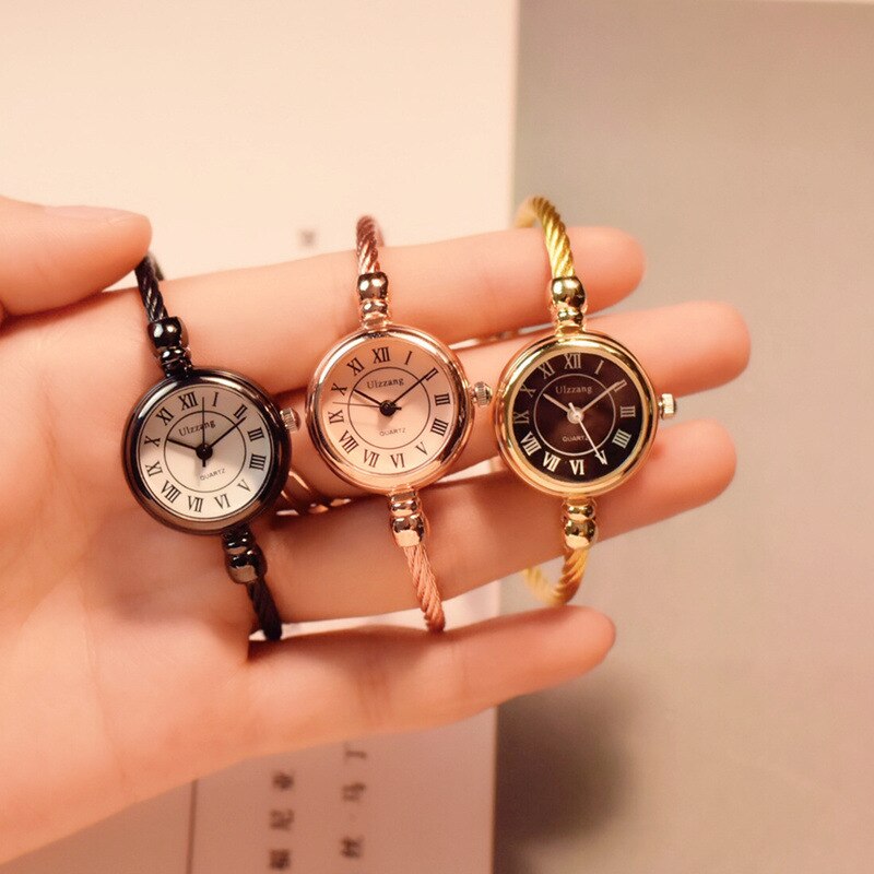 Kleine Retro Armband Horloges Elegante Dames Quartz Horloge Ulzzang Vrouwen Mode Quartz Horloges Zegarek Damski