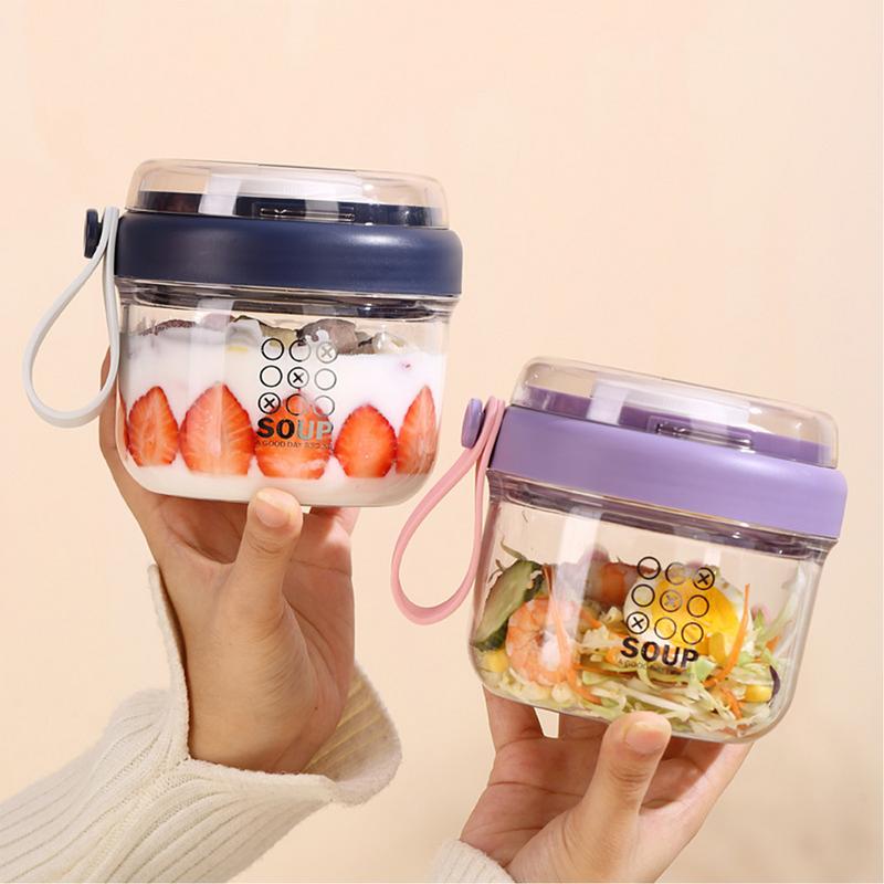 650ml Yogurt Parfait Cups With Handles Portable Yogurt Mug Breakfast Mug Cereal Cup Meal Planning Containers For Milk Yoghurt