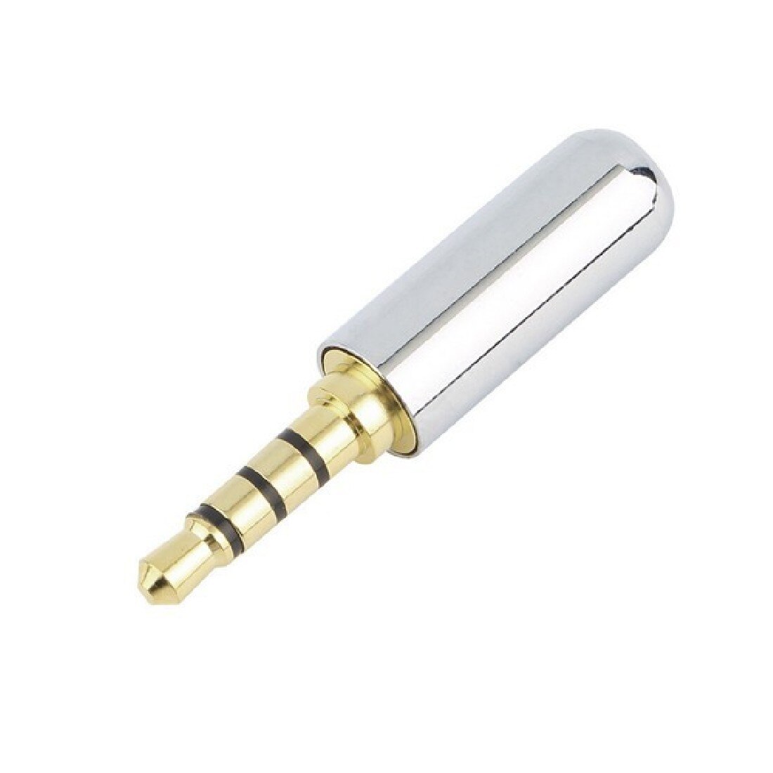 4 Poles 3.5 mm 1/8 Stereo Jack Plug Dual Channel Cover Connector Plugs for Headphone Earphone Soldering