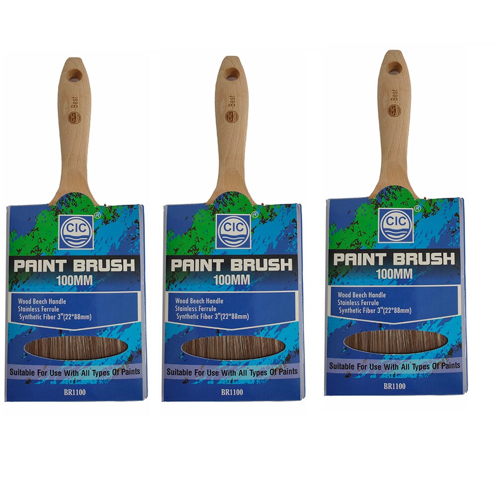 4 Inch Paint Brushes Drywall Tools DIY Art Paint Application Painting Supplies Synthetic Bristle Beech Wooden Handle