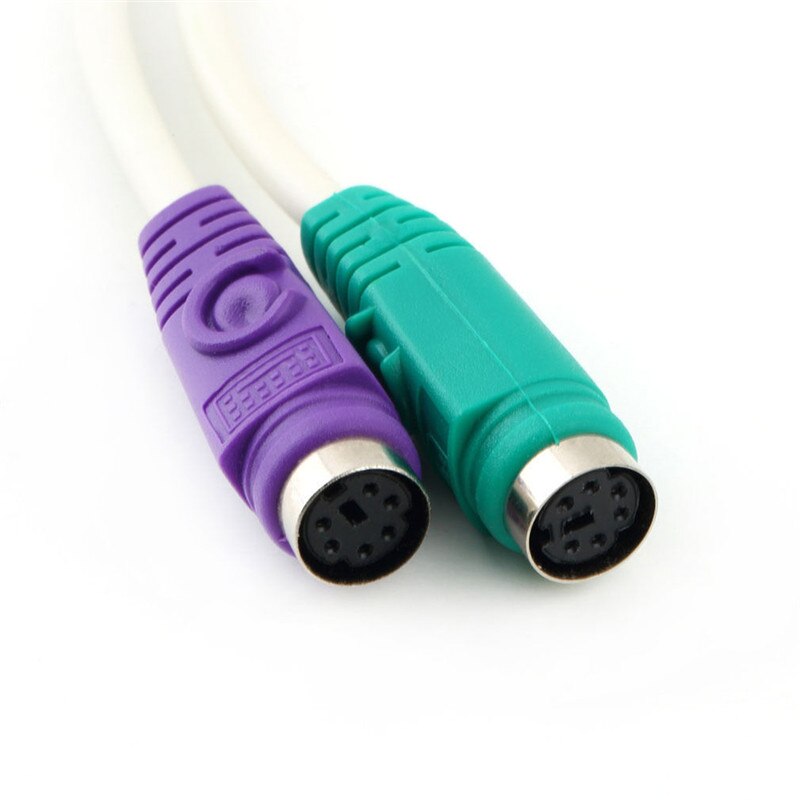 1pc usb hann til ps /2 tastatur mus hunn adapter usb port konverter for pc til sony playstation 2 ps2 spill komponent