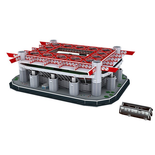3D Puzzle toys World famous football stadium 16 styles models Camp Nou, Bernabeu,Old Trafford etc. kids diy papercraft models: 113