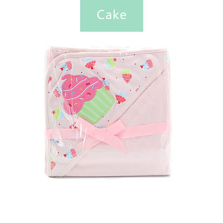 Elinfant 1 Pcs Baby Kids Hooded 78 × 78 Cm Badhanddoek/Cartoon Baby Badjas/Bad Essentiële/baby Deken Ontvangen Dekens: cake