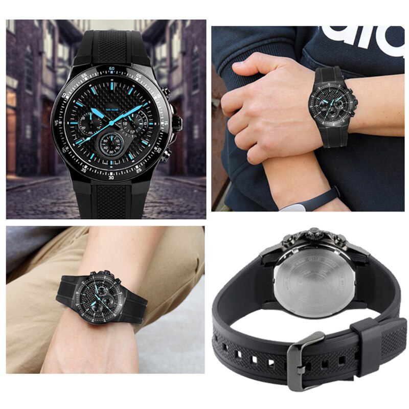 Black Silicone Rubber Sport Horloge Riem Voor Casio Edifice EF-552 Horlogebanden EF-552D-1A Heren Armband Roestvrij Gesp 25*20mm