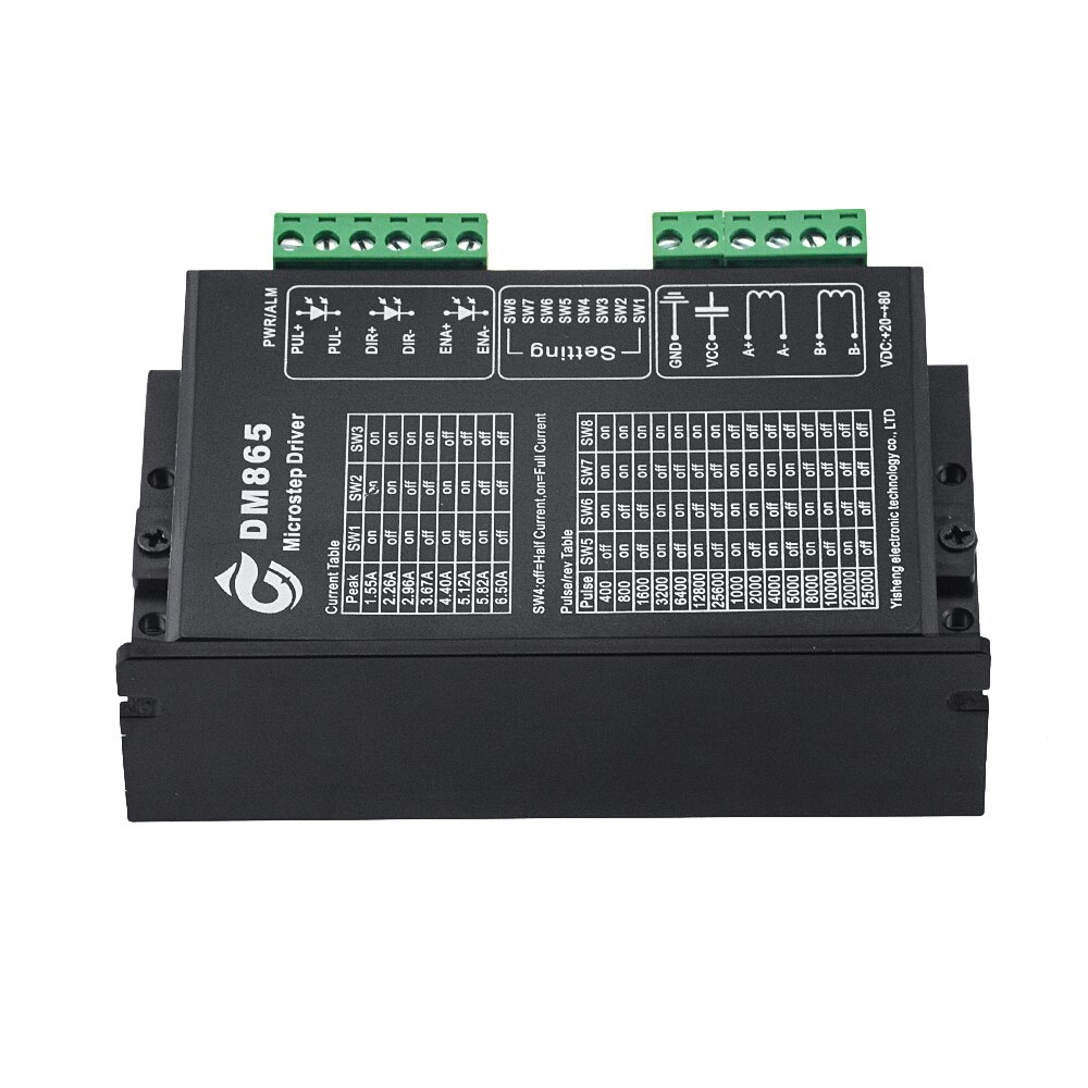 1PC 6.5A DM865 32 bit DSP digital driver 86 stepper motor driver two-phase stepper motor 20-80VDC