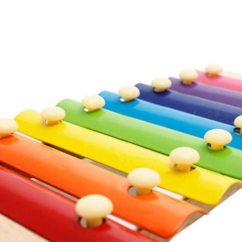 Xylophon 8 Schlüssel Edelstahl Tastatur Holz Hand Klopfen Musical Schlagzeug Instrumente Pädagogisches Spielzeug Für freundlicher Baby 77