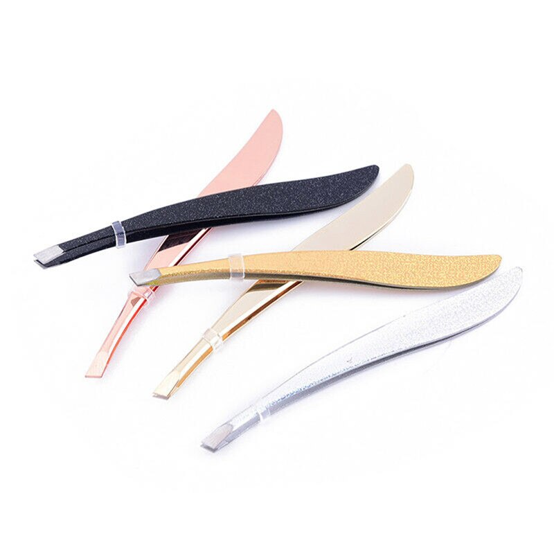 1 Pc Rvs Wenkbrauw Pincet Slant Tip Womens Mens Wenkbrauw Pincet Voor Wenkbrauw Ingegroeide Shaper