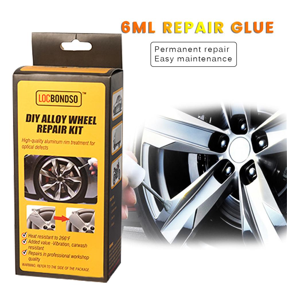 Alloy Wheel Repair Kits DIY Adhesive General Silver Car Auto Rim Dent Scratch Surface Damages Paint Care Repair Tools