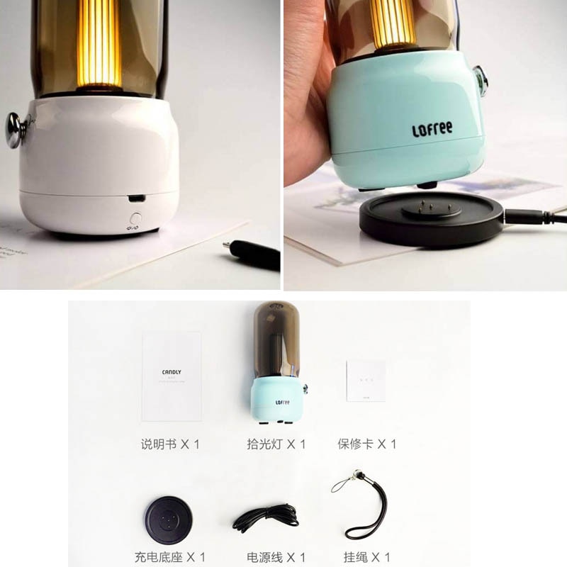 Xiaomi Lofree Candly Light Portable 1800K LED Sound Source Atmosphere Retro Night Light Table Lamp Bar Decor Lamps