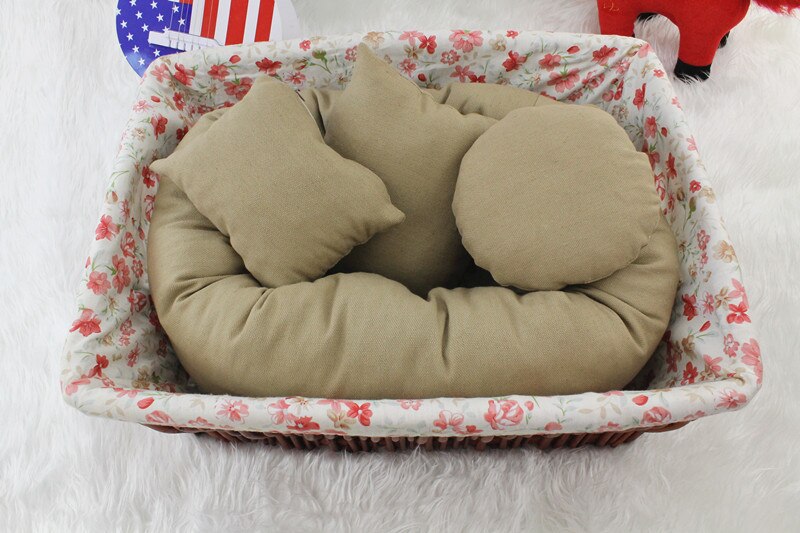 Newborn Photography Props Baby Breathable Donut Pillow Prop + 3 Color Modeling Pillows 0 - 3 Months Posing Pillows All Season: Khaki