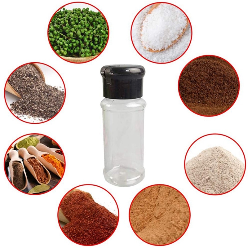 20 stk / sett 100ml krydder salt pepper shakere svart krydderburk kan pepperflaske grille krydder kjøkkenutstyrsverktøy