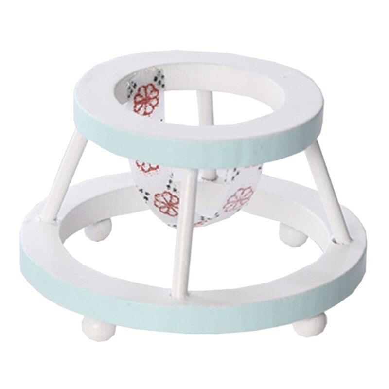 D7YD 1 modello di casa delle bambole in scala 12 girello in legno mini simulazione gioca scena modello giocattolo accessorio per decorazione o istruzione: B