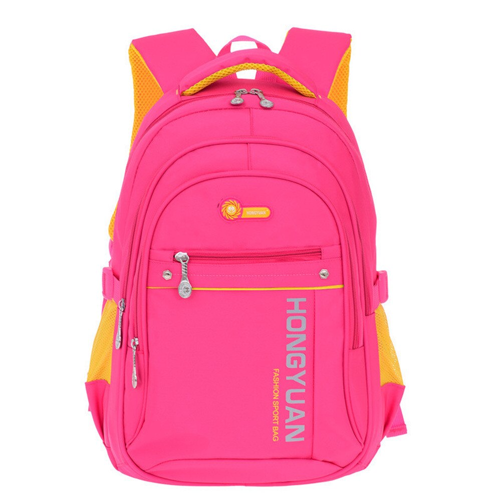 Children School Bags For Girls Boys Kids Satchel Waterproof Backpack Large capacity SchoolBag book bag Mochila Escolar: rose red