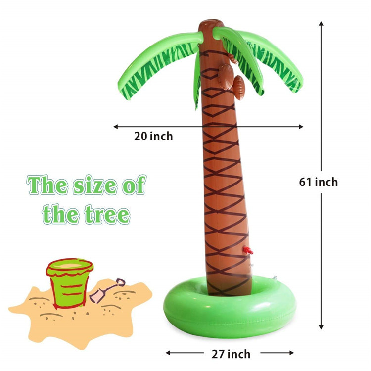 PVC Inflatable Water Spraying Coconut Tree Children&#39;s Outdoor Water Toys Lawn Dinosaur Sprinkler Mat Kids Outdoor Play Water Toy: Default Title