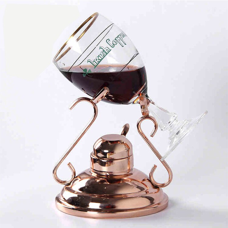 Premium Irish Coffee Cup Metal Coffee Cup Holder High Temperature Resistant Tempered Goblet Grill With Alcohol Lamp