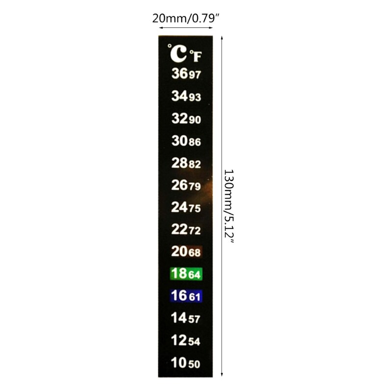 Autocollant Vertical pour thermomètre Betta E8BD, pour brassage, grandes polices pour lecture rapide, 1 ou 10 paquets