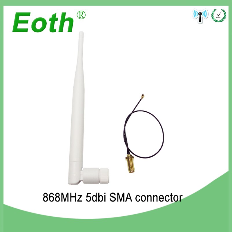 868MHz Antenna lora lorawan 915MHz white 5dbi SMA Male Connector GSM 915 MHz 868 MHz antena antenne waterproof Pigtail Cable