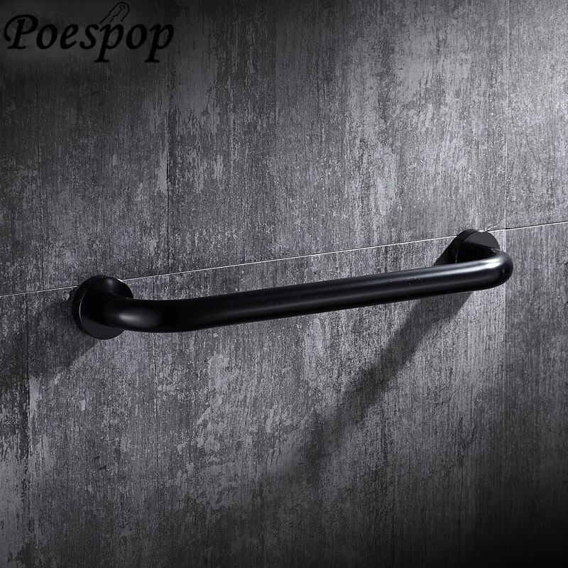 Posepop finish badrumsbadkar toalett handtag handtag svart aluminium väggfäste dusch säkerhetsstöd handduk handdukshängare