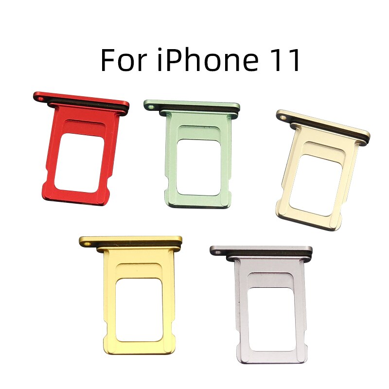 10pcs SIM Card Holder Slot Tray Container Adapter Replacement Part For iPhone 11 Pro Max Single Replace Waterproof SIM Card Tray