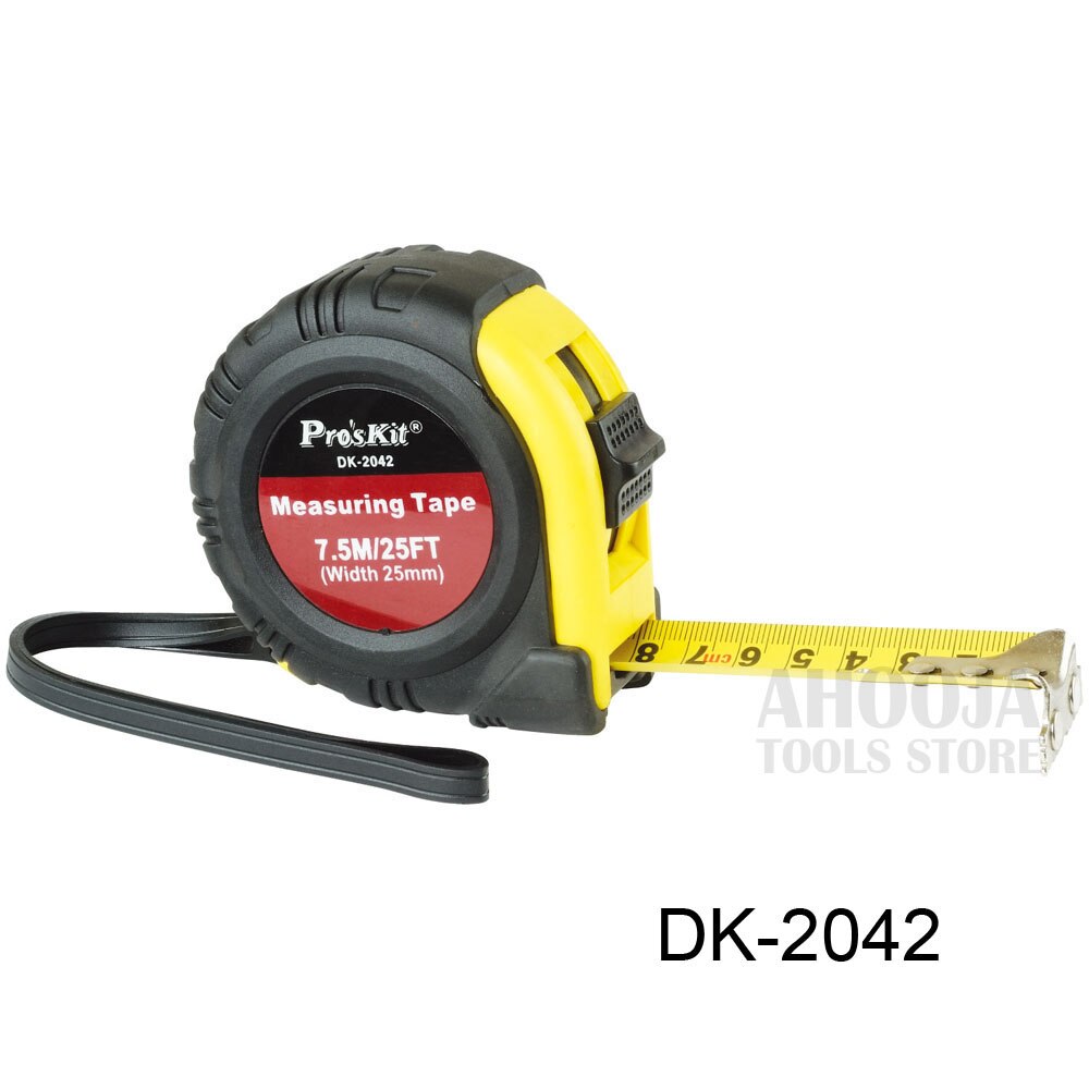 Pro'skit 3M/5M/7.5M Strong Magnetic Tape Measure Self Lock Tape Measures Distance Meter Anti-Skid Steel Band Tape Ruler Tools: DK-2042 7.5M