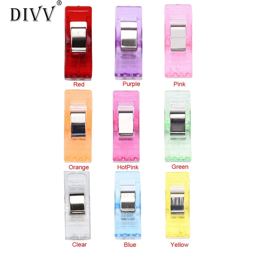 20 stuks doorzichtige naai-knutselquiltbindingen, plastic clips, klemmen, hemel, pinces couture naai-naaiklemmen 20