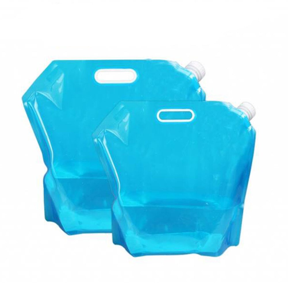4 stück 5l outdoor-wasserbeutel mit großem fassungsvermögen, tragbarer, faltbarer trinkwasserbeutel, zusammenklappbarer wassertankbehälter, platzsparendes wasser