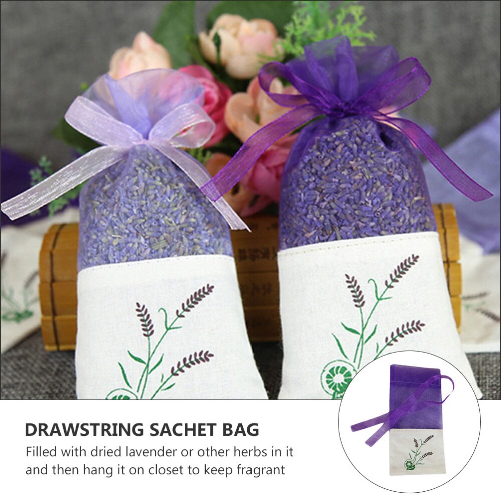12pcs Lavender Sachets Empty Sachets Bags Gauze Storage Bags for Spice Packing