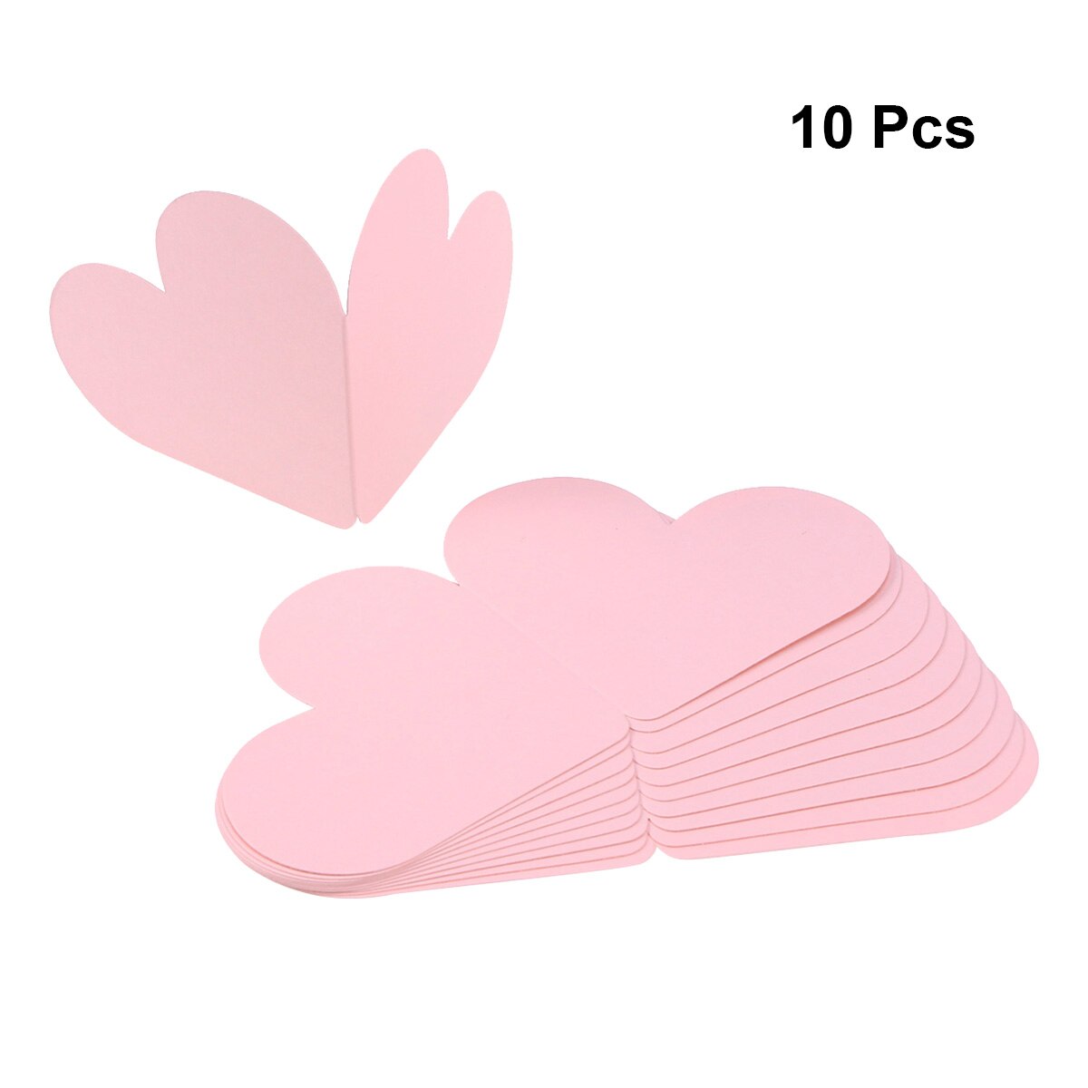 10pcs Heart Shape Folding Greeting Cards Lovely Small Message for Valentine's Day Thanksgiving )