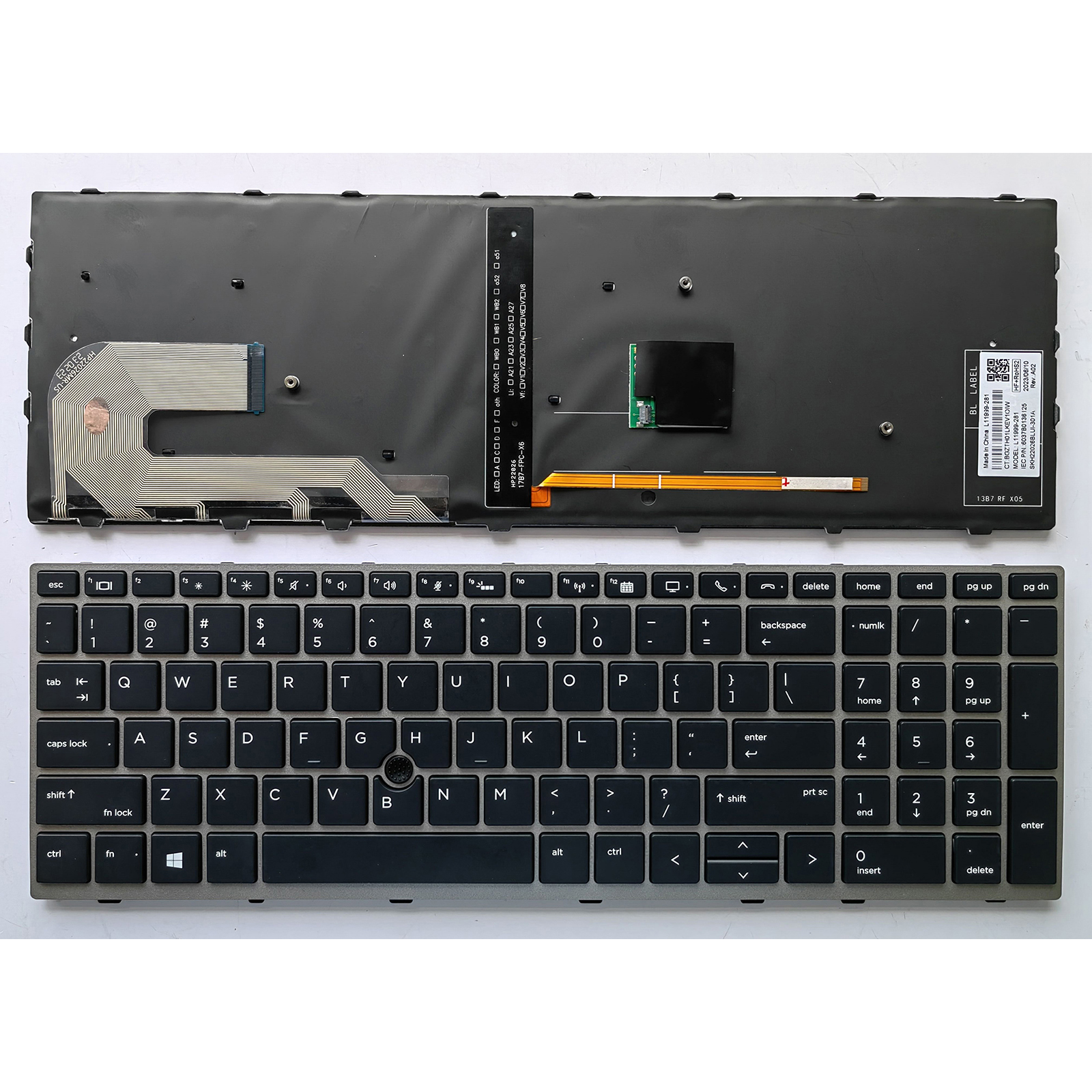 US Toetsenbord voor HP Elitebook 850 G5 850 G6 855 G5 750 G5 G6 755 G5 zbook 15u G5 G6: COFFEE