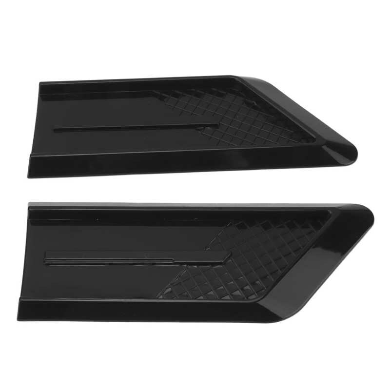 2 Stuks Side Air Vent Spatbord Trim Sticker Gloss Black Abs Universal Hoge Sterkte Schil En Plakken