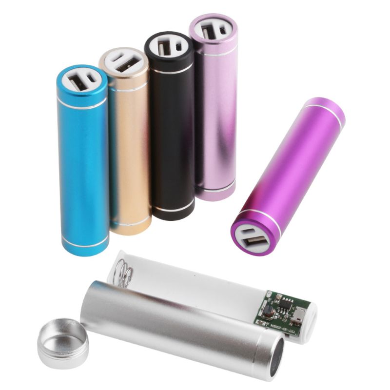 Bærbar multifarvet usb 5v/1a power bank kasse 18650 suite batteri ekstern diy opladningsboks kit universelle mobiltelefoner whosale