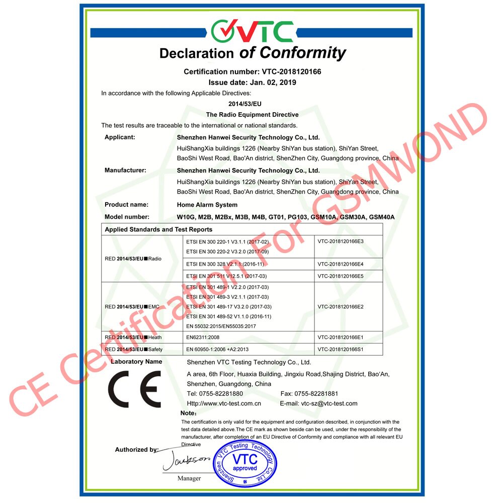 433MHz Wireless Smoke Detector, Built-in transmit antenna, Support G90B / KR-G18 / KR-8518G GSM Alarm System, ,