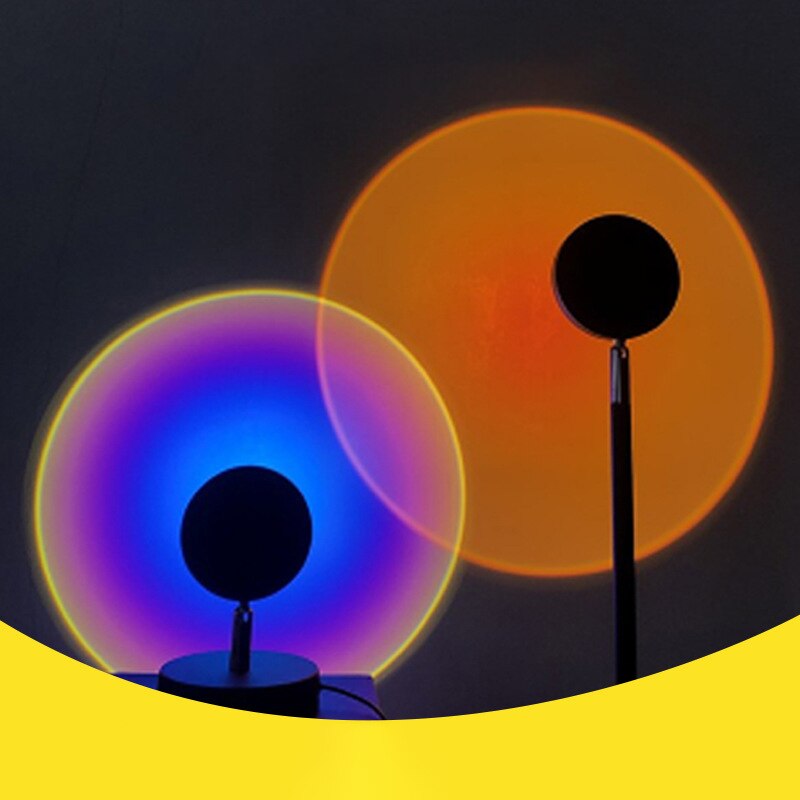 Zonsondergang, Zonsondergang Lichten, De Zon Zal Nooit Vallen Op De Vloer, Projectie Vloer Lampen, slaapkamer Achtergrond Muur Projectie Lampen