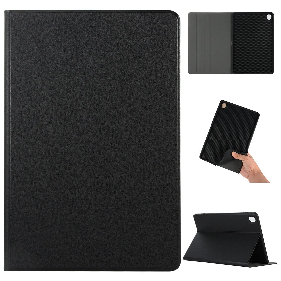 Til huawei mediapad  m6 10.8 etui blød tpu slim folio stativ beskyttende tablet funda cover til huawei mediapad  m6 10.8 tommer: Sort